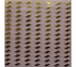 105 Buegelpailletten Welle 8 x 3 mm spiegel gold